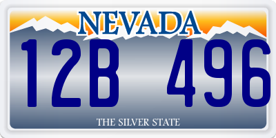 NV license plate 12B496