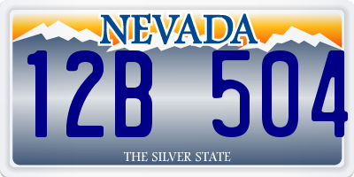 NV license plate 12B504