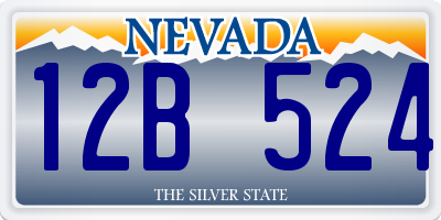 NV license plate 12B524