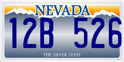 NV license plate 12B526