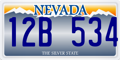 NV license plate 12B534