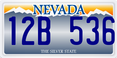 NV license plate 12B536