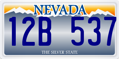 NV license plate 12B537