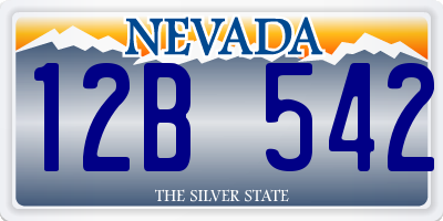 NV license plate 12B542