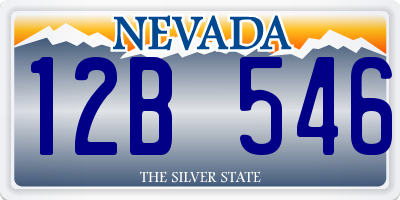 NV license plate 12B546