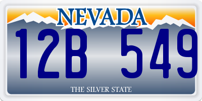 NV license plate 12B549