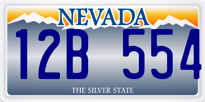 NV license plate 12B554