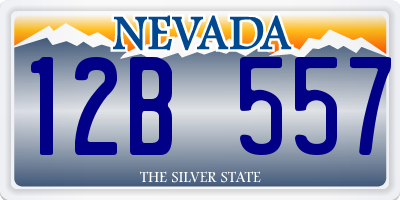 NV license plate 12B557