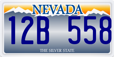 NV license plate 12B558