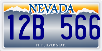 NV license plate 12B566