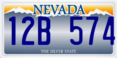 NV license plate 12B574