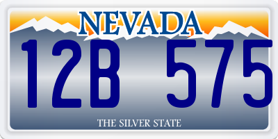 NV license plate 12B575