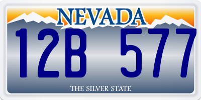 NV license plate 12B577