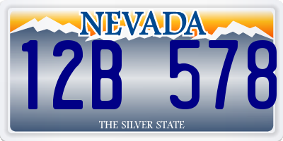 NV license plate 12B578