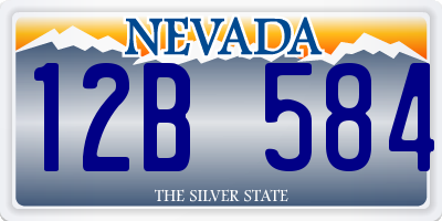 NV license plate 12B584