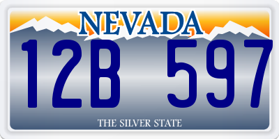 NV license plate 12B597