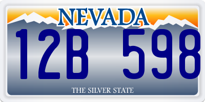 NV license plate 12B598