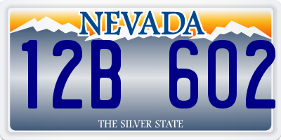 NV license plate 12B602