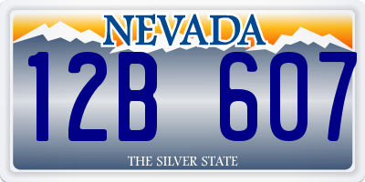 NV license plate 12B607