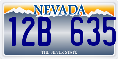 NV license plate 12B635