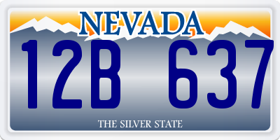 NV license plate 12B637