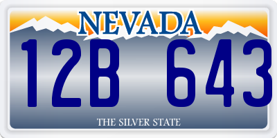 NV license plate 12B643