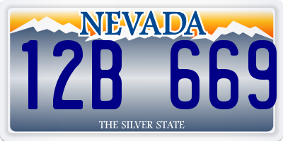 NV license plate 12B669