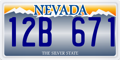 NV license plate 12B671