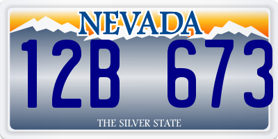 NV license plate 12B673