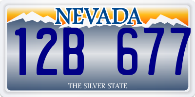 NV license plate 12B677