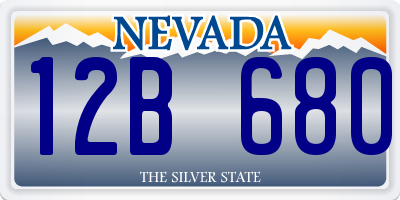 NV license plate 12B680