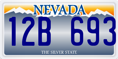 NV license plate 12B693