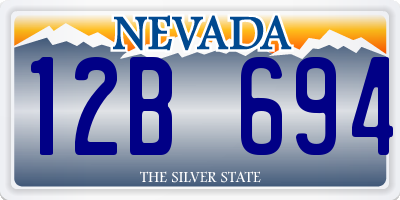 NV license plate 12B694