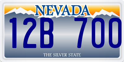 NV license plate 12B700