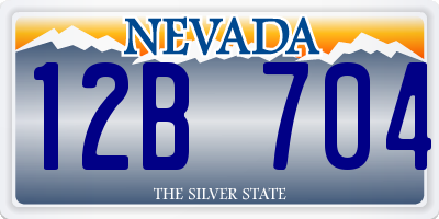 NV license plate 12B704
