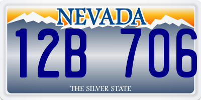 NV license plate 12B706