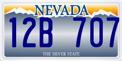 NV license plate 12B707