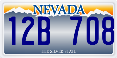NV license plate 12B708