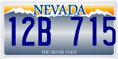 NV license plate 12B715