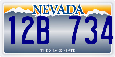 NV license plate 12B734