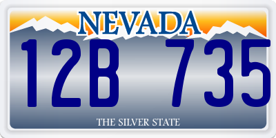 NV license plate 12B735