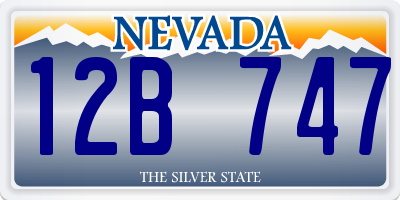 NV license plate 12B747