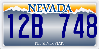 NV license plate 12B748