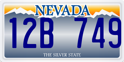 NV license plate 12B749