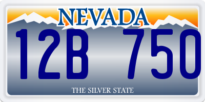 NV license plate 12B750