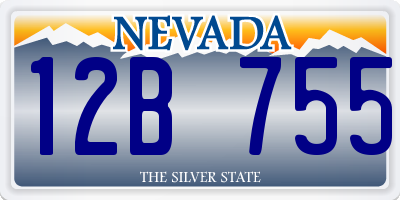 NV license plate 12B755