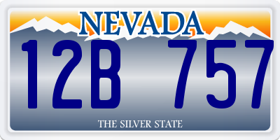 NV license plate 12B757