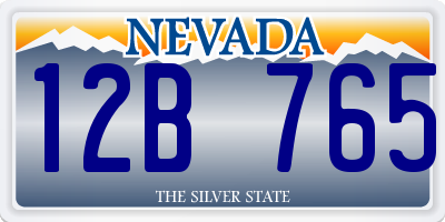 NV license plate 12B765