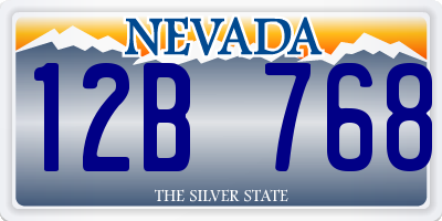 NV license plate 12B768