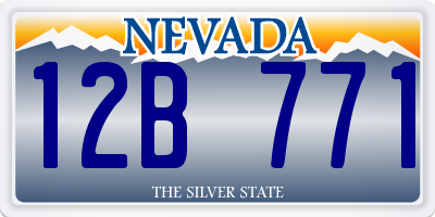 NV license plate 12B771